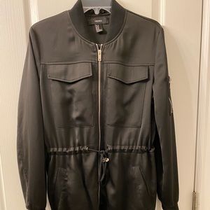 Women’s black satin jacket